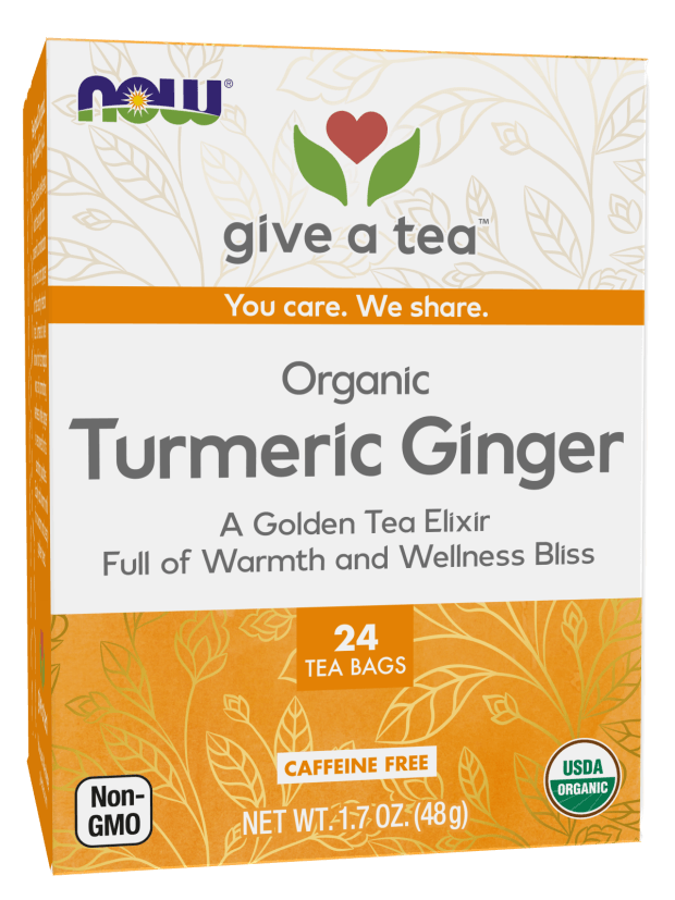 Now Turmeric Ginger Tea 24 Bag