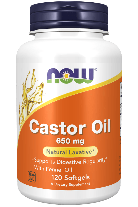 Now Castor Oil 650mg 120sg