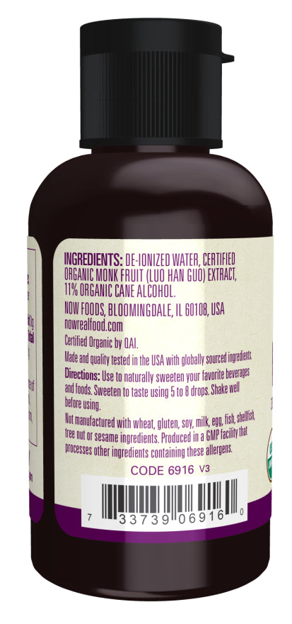 Now Monk Fruit Organic 8oz