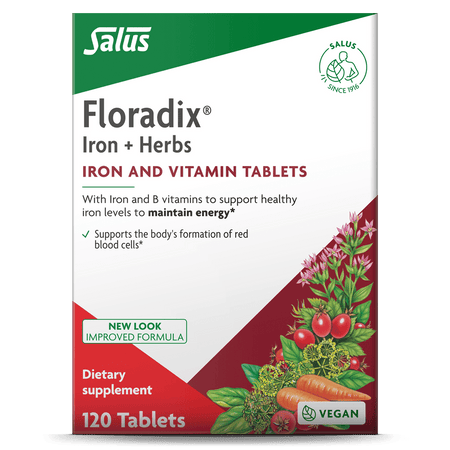 Front Label Floradix Iron 120tb | Healthway