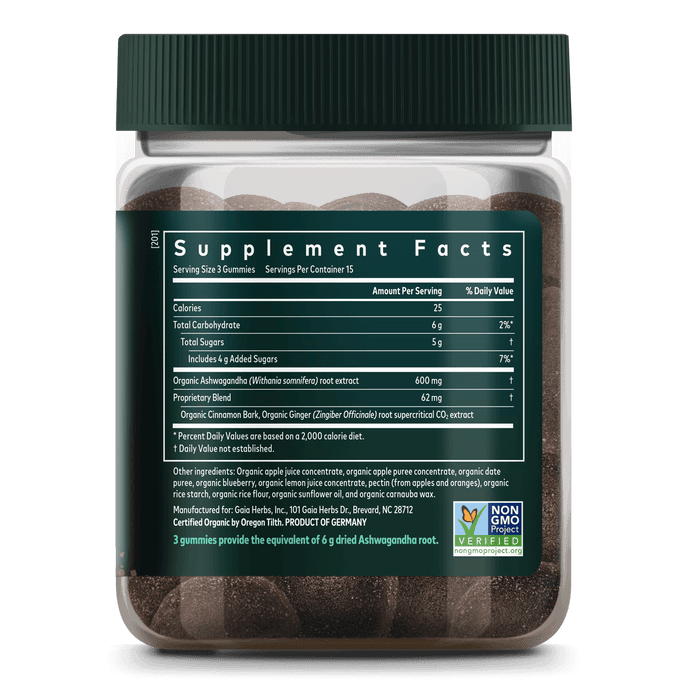 Supplement Facts Gaia Ashwagandha 45ch | Healthway