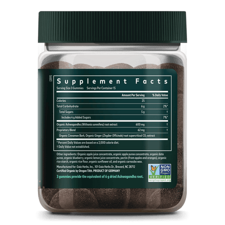 Supplement Facts Gaia Ashwagandha 45ch | Healthway