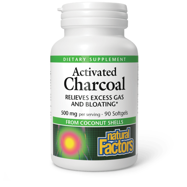 Natural Factors Activated Charcoal 500mg 90sg
