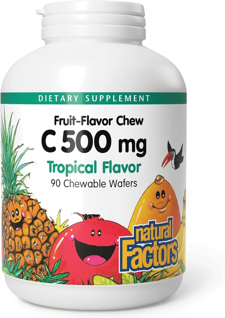 Natural Factors Vitamin C 500mg Tropical 90ch