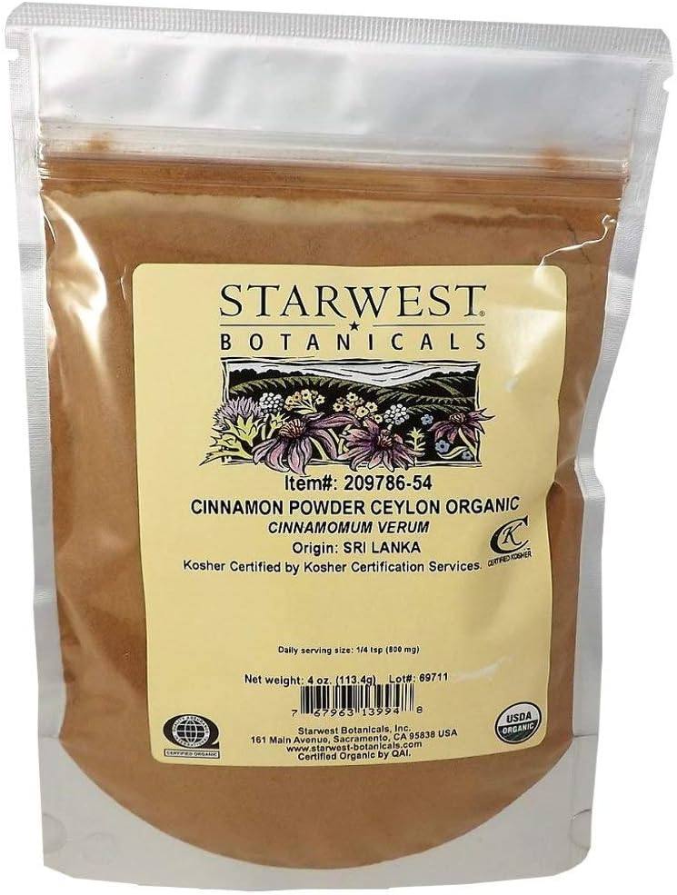 Starwest Cinnamon Ceylon Organic 4oz