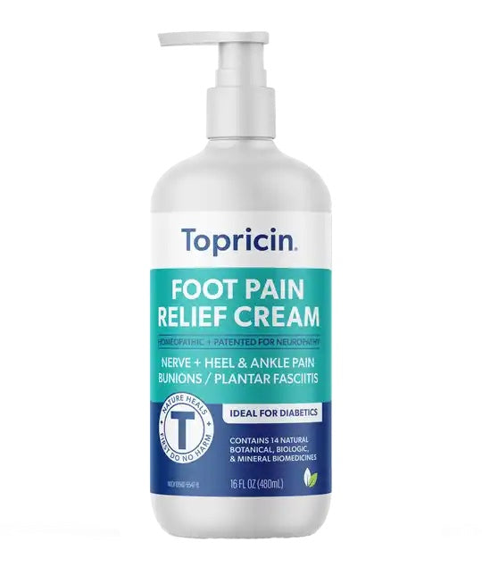 Front Label Topricin Foot Cream 8oz | Healthway