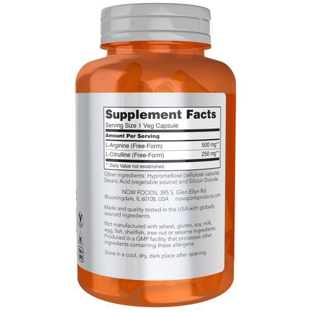Now Arginine Citrulline 120c