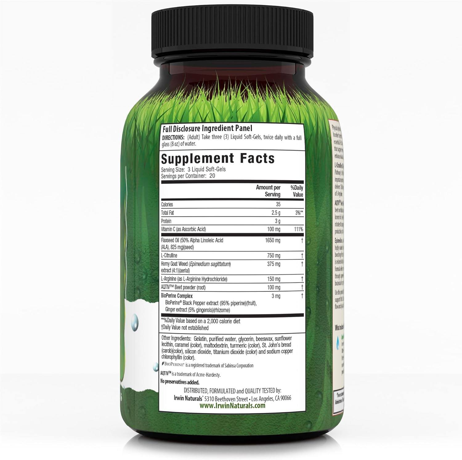 Irwin L-Citruline L-Arginine Boost 60sg