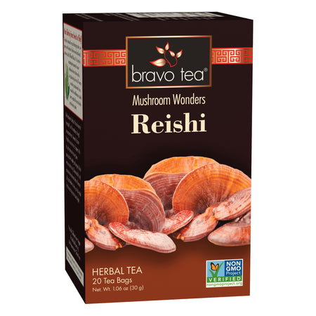 Front Label Bravo Tea Reishi 20bg | Healthway