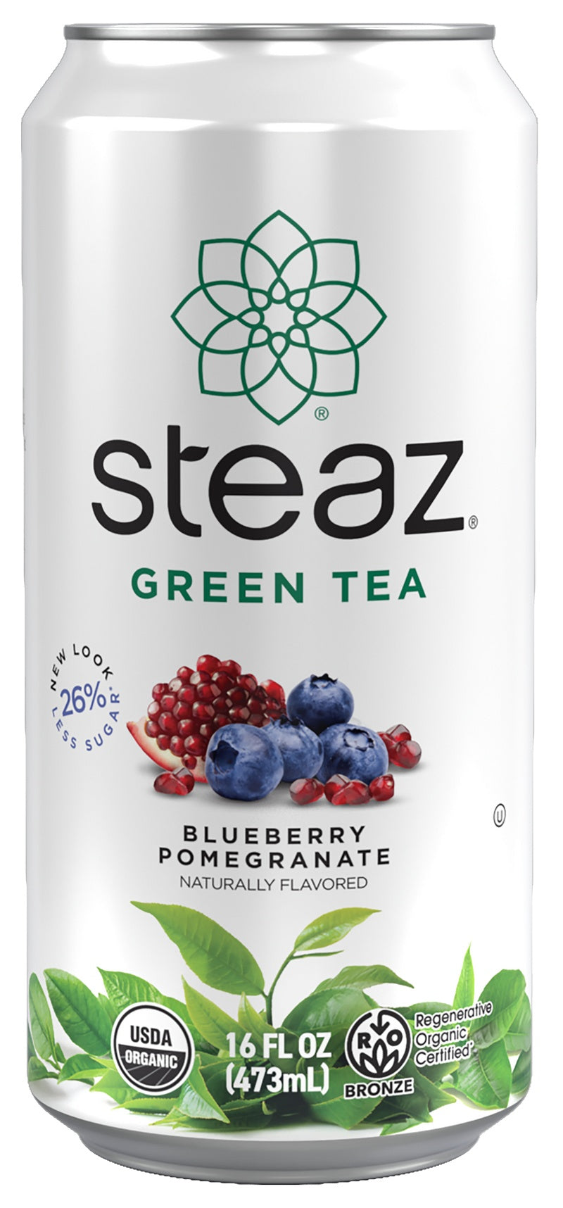 Steaz Green Tea Blueberry Pomegranate 16oz