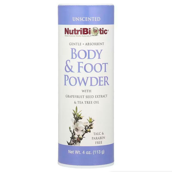 Nutribiotic Body and Foot Powder Unscented 4oz