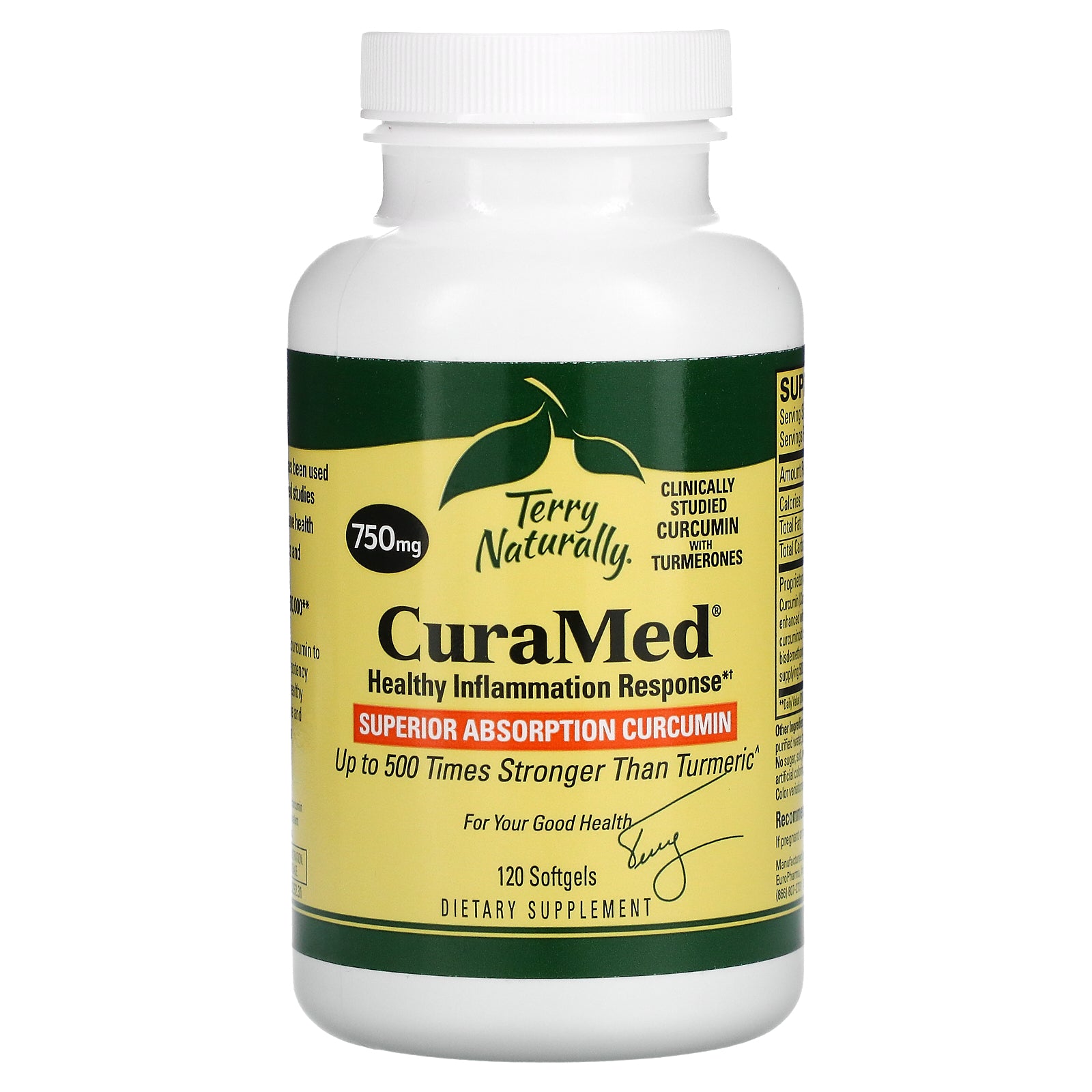 Terry Naturally CuraMed 750mg 120sg-[HealthWay]
