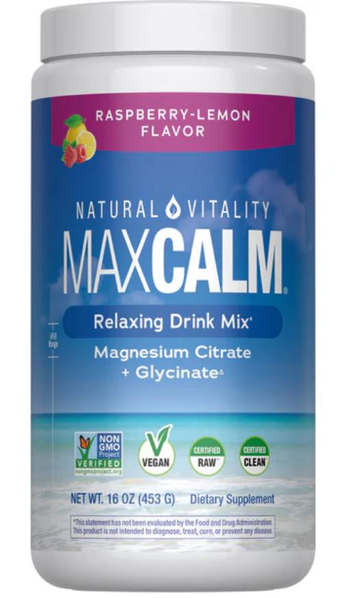 Natural Vitality MaxCalm Raspberry Lemon 16oz