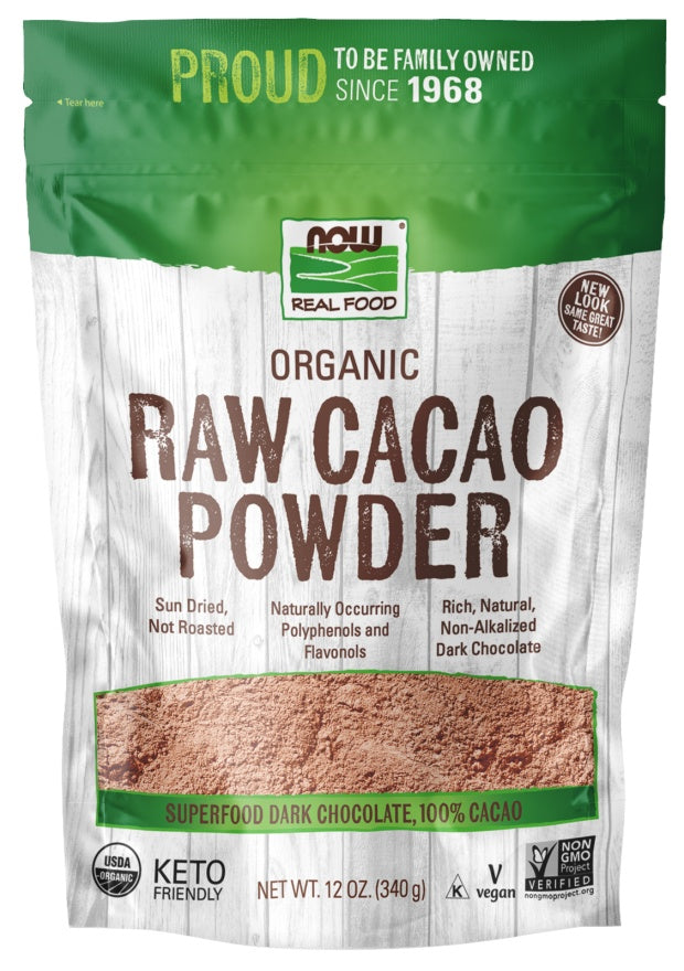 Now Raw Cacao Powder Organic 12oz