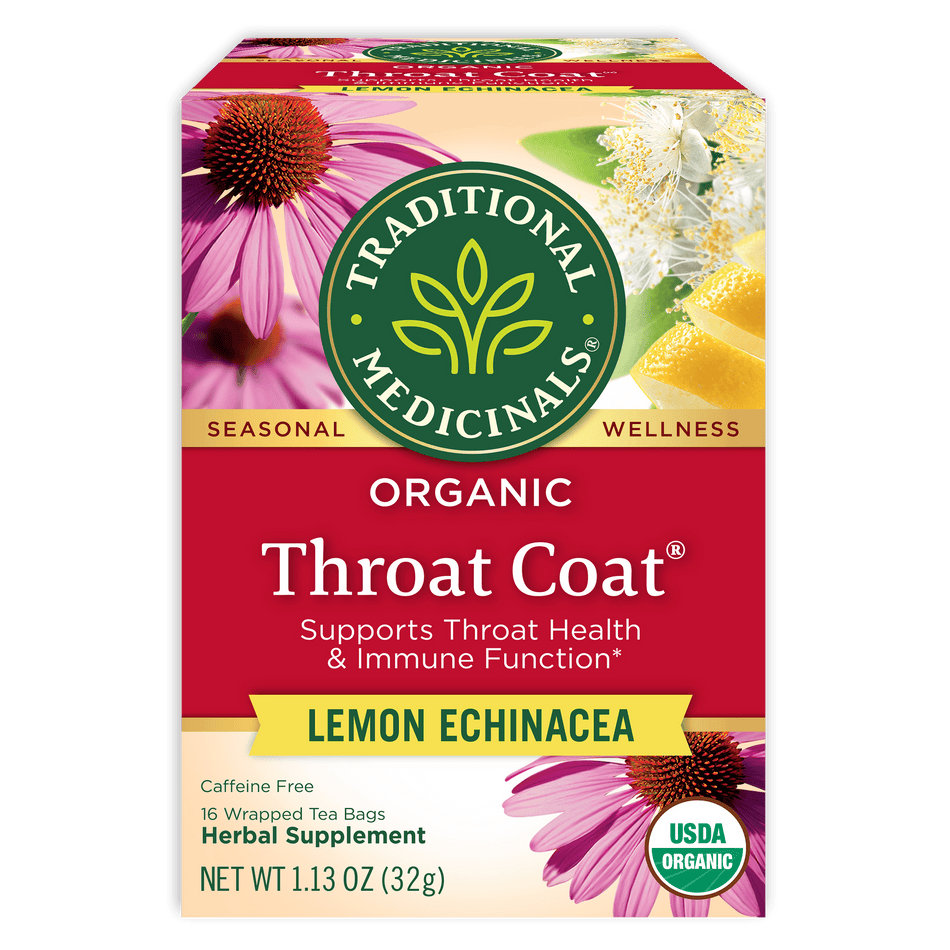 Traditional Medicinals Throat Coat Lemon Echinacea 16bg