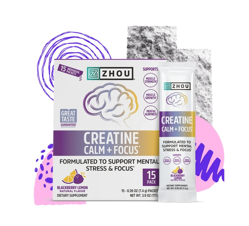 Zhou Creatine Calm+Focus Blackberry Lemon 15pk