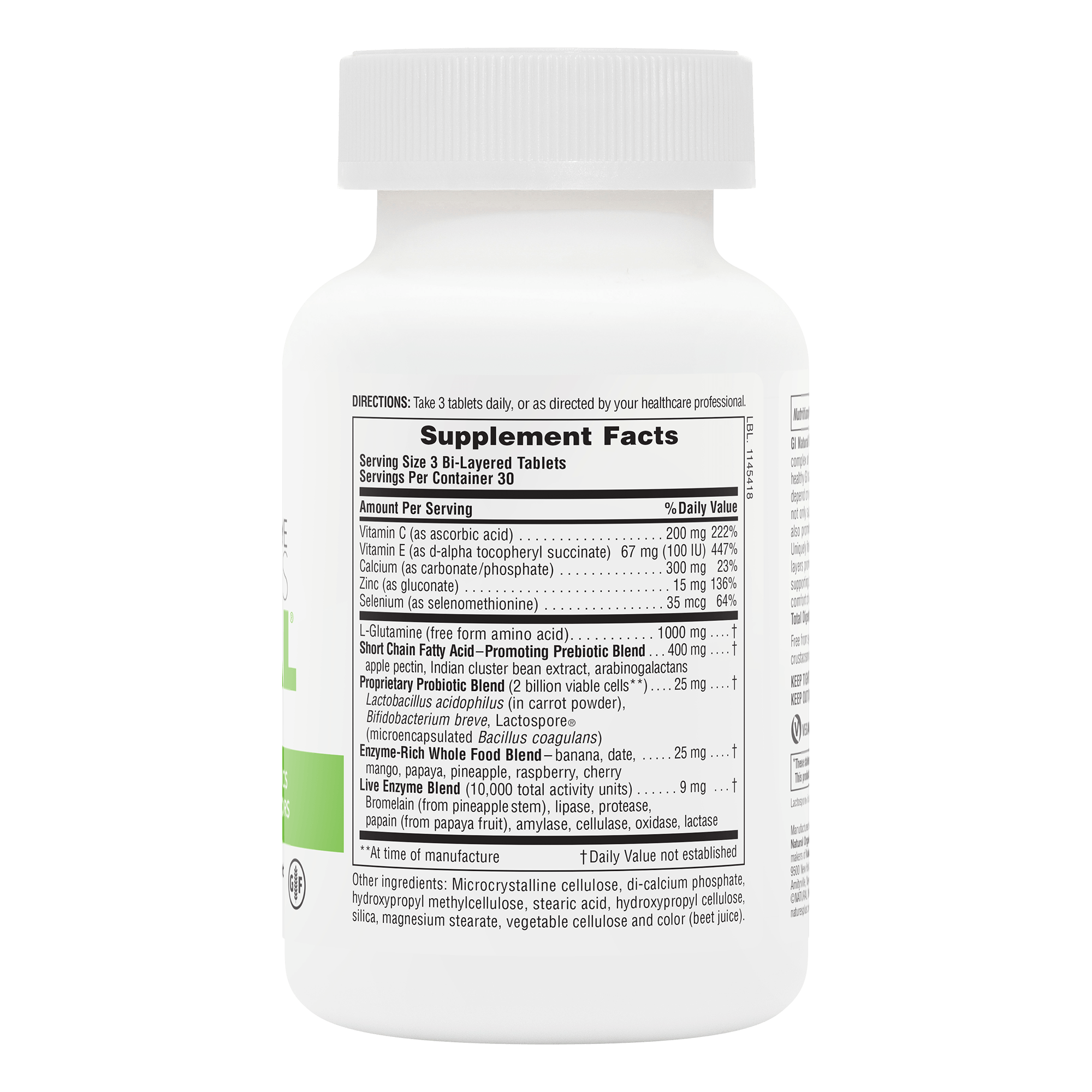Natures Plus GI Natural Total Digestive Wellness 90tb