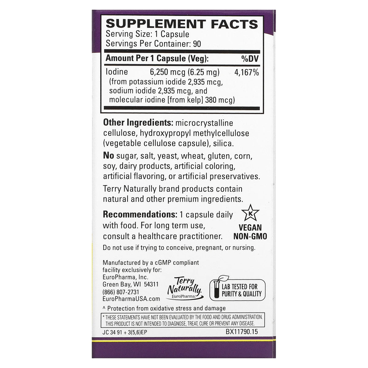 Terry NaturallyTri-Iodine 6.25 90cp-[HealthWay]