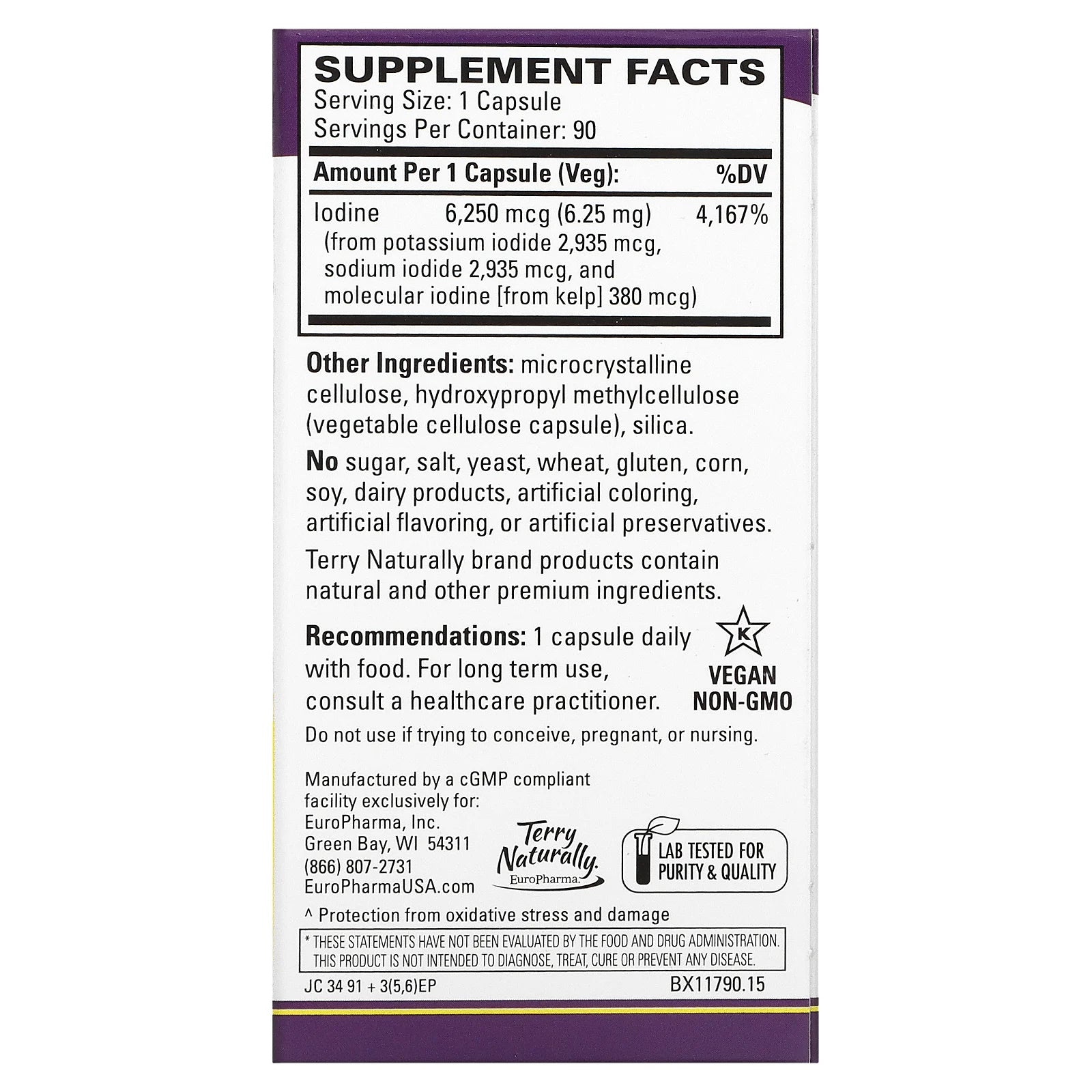 Terry NaturallyTri-Iodine 6.25 90cp-[HealthWay]