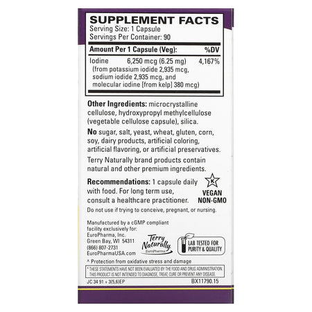 Terry NaturallyTri-Iodine 6.25 90cp-[HealthWay]