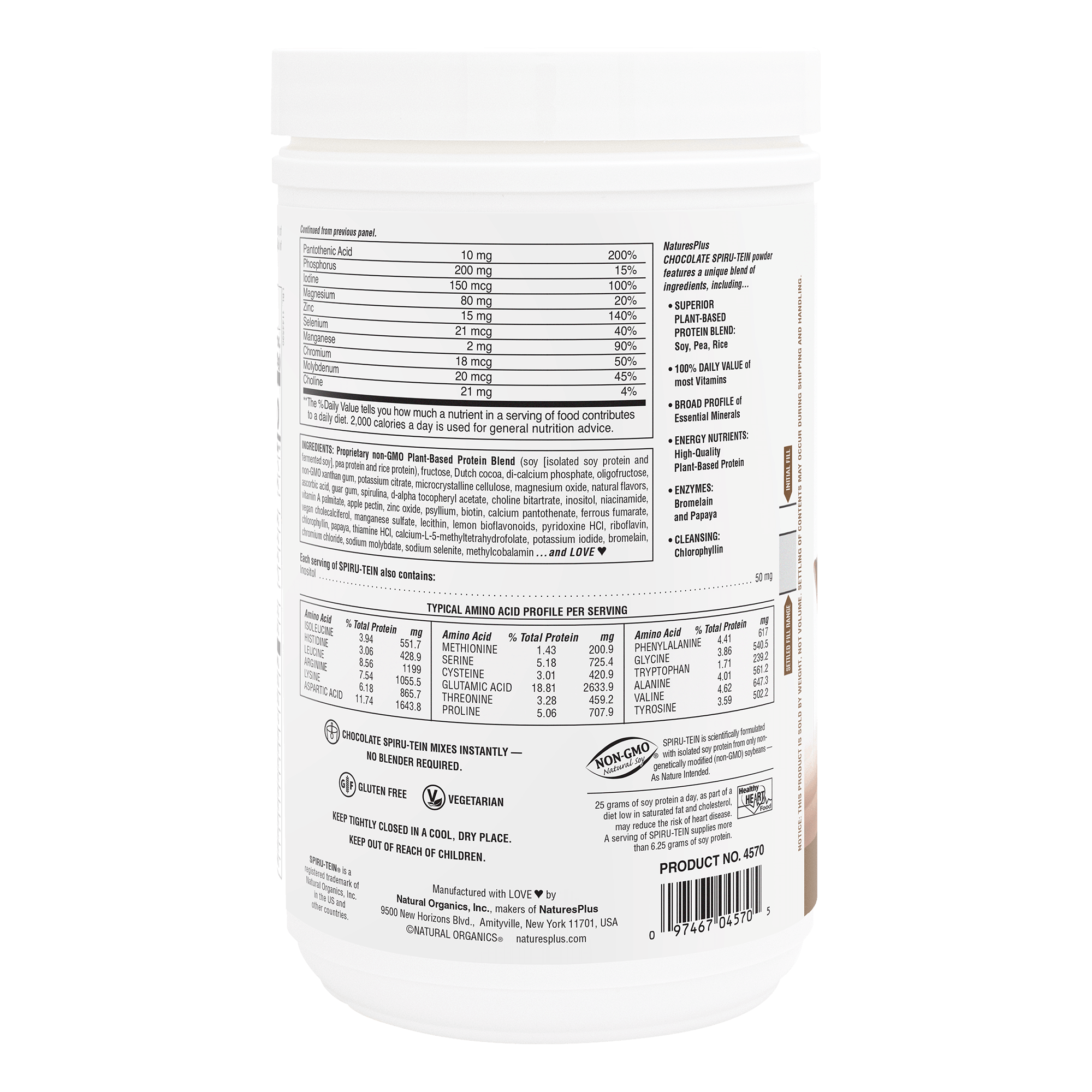 Natures Plus Spiru-tein Chocolate 1lb