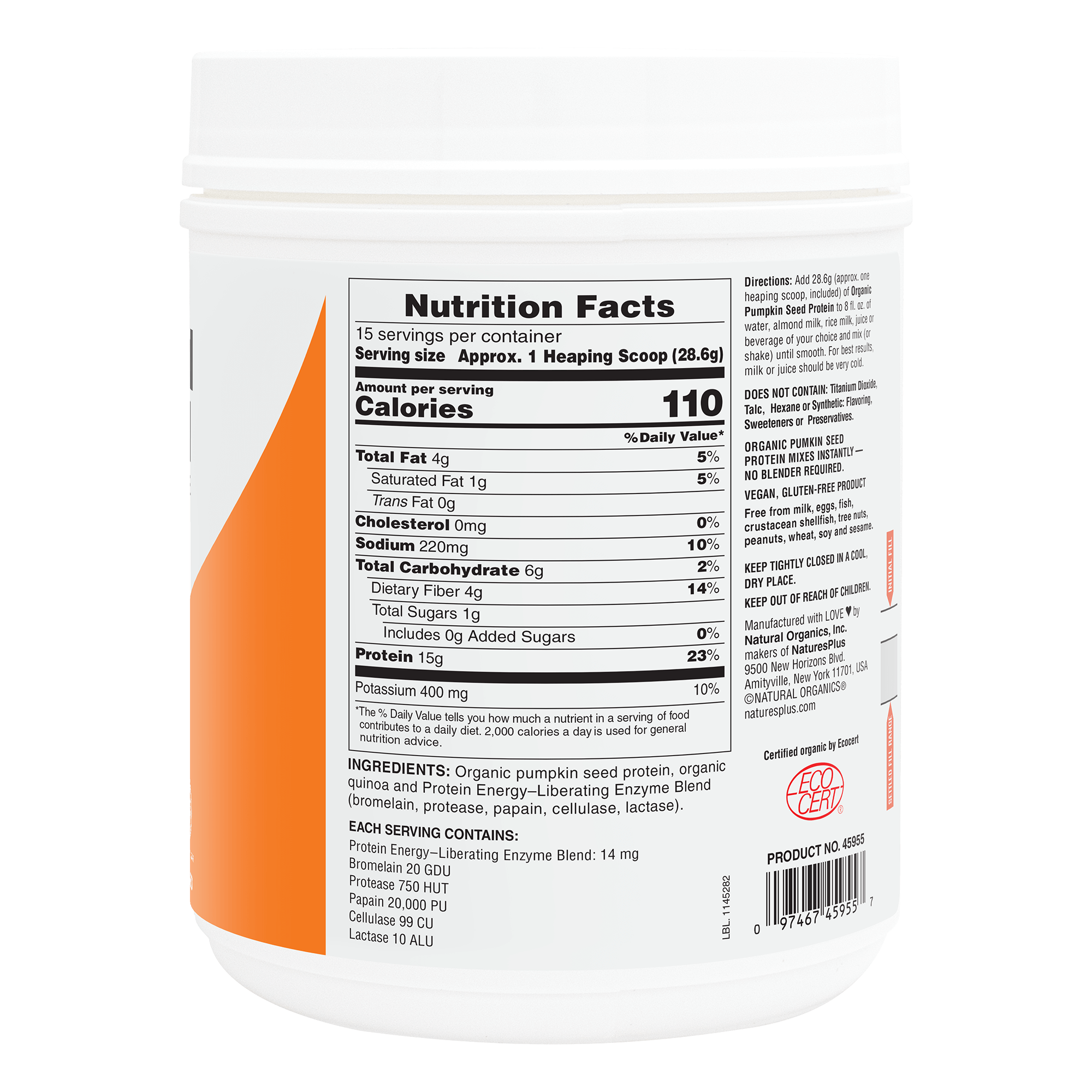 Natures Plus Pumpkin Seed Protein 1lb