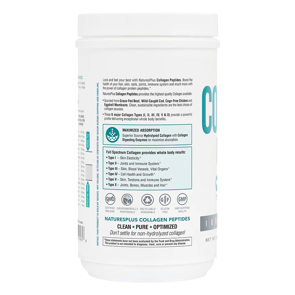 Natures Plus Collagen Peptides .65lb-[HealthWay]