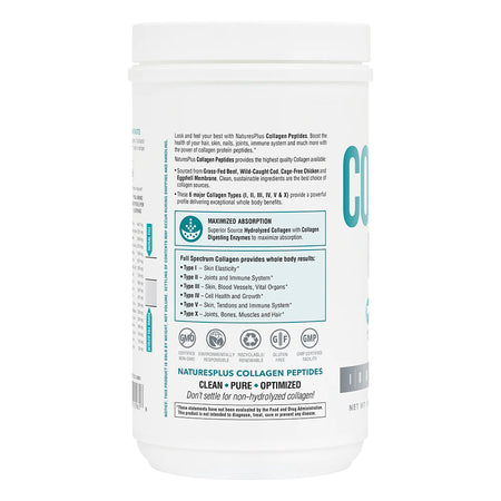 Natures Plus Collagen Peptides .65lb-[HealthWay]