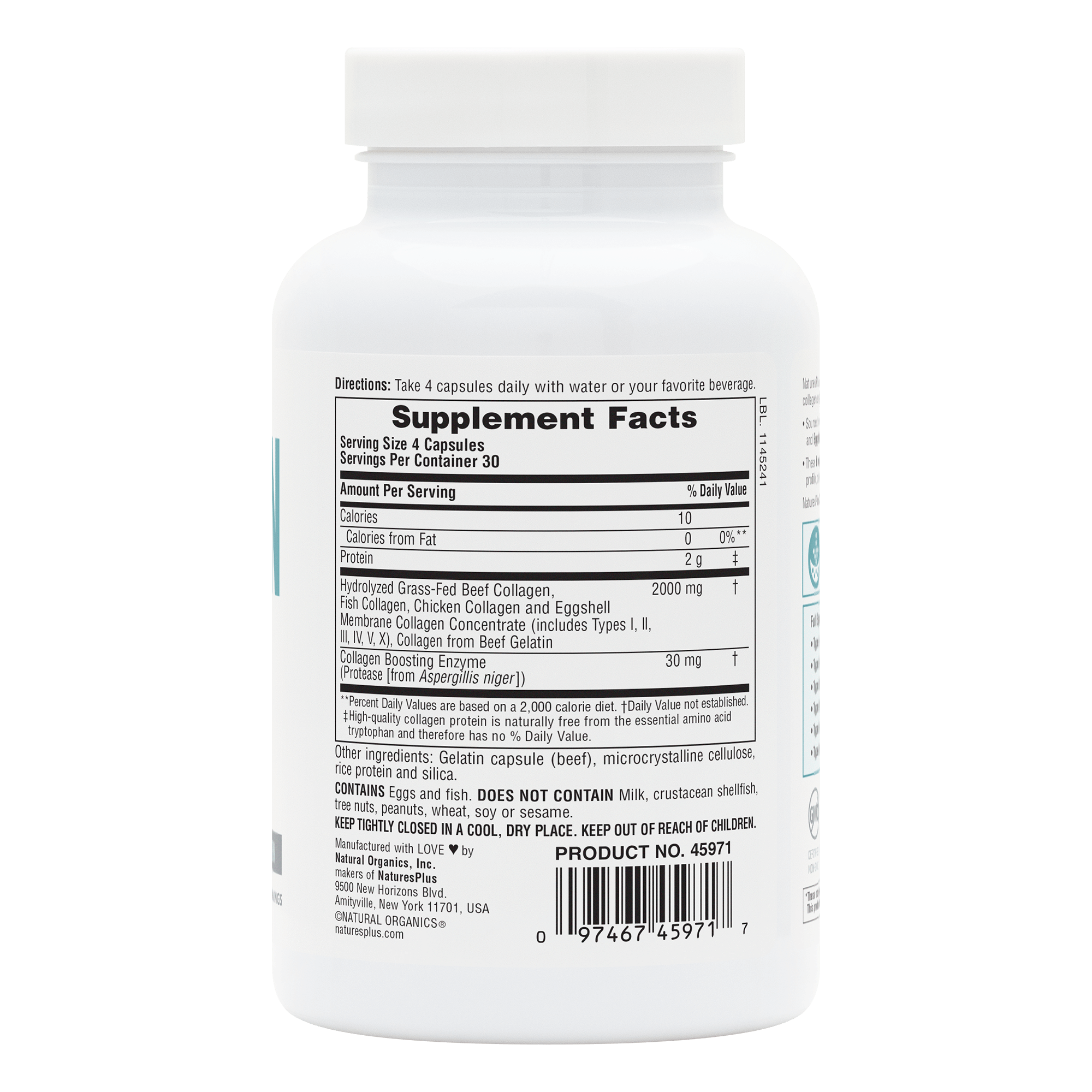 Natures Plus Collagen Peptides 240cp