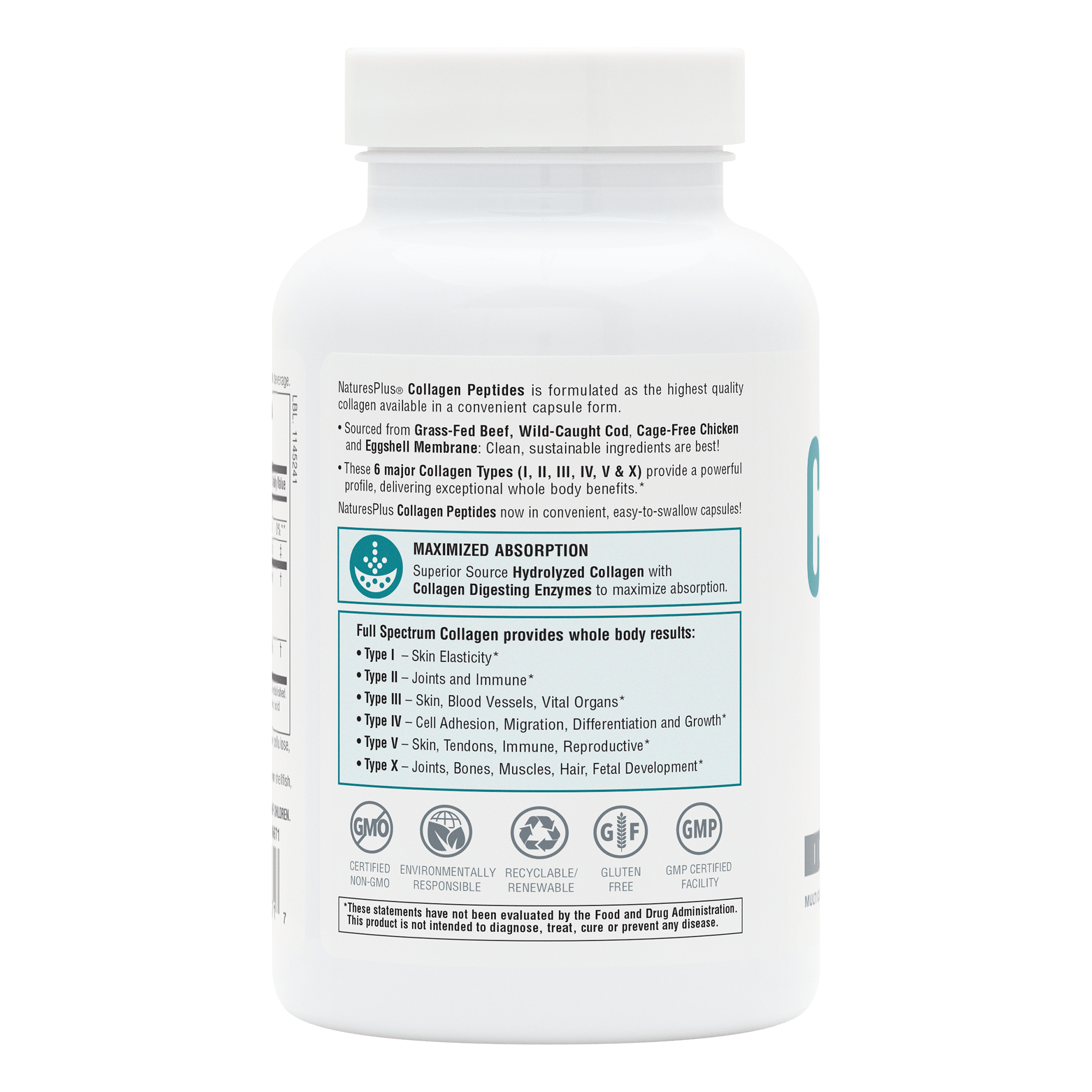 Natures Plus Collagen Peptides 240cp
