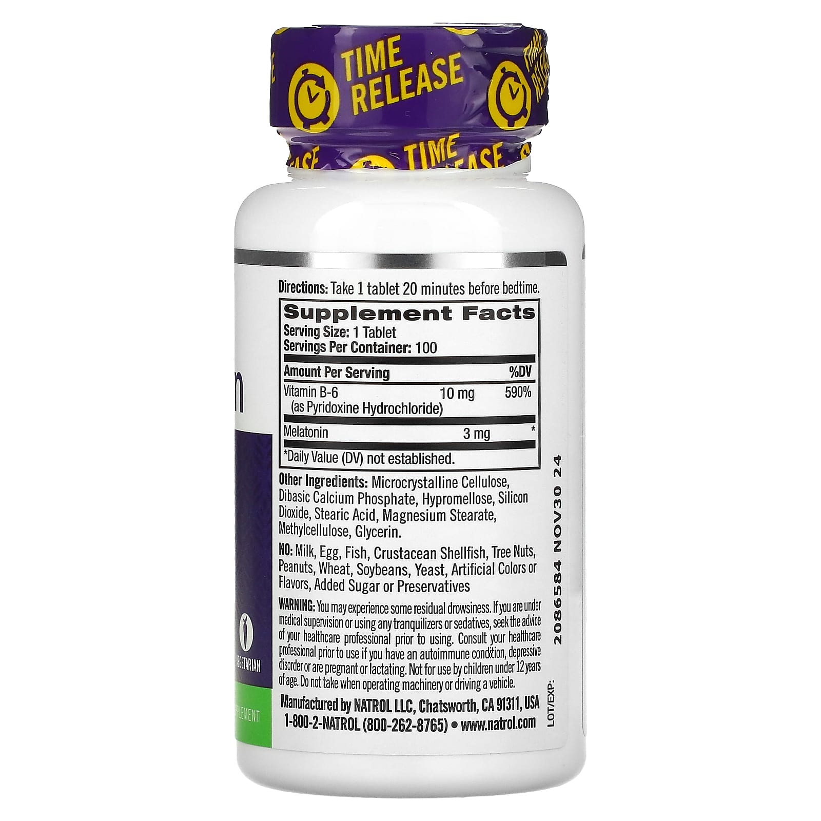 Natrol Melatonin 3mg TR 100tb-[HealthWay]