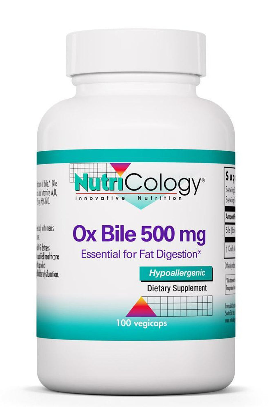 NutriCology Ox Bile 500mg 100cp