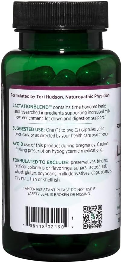 Back Label Vitanica Lactation Blend 60cp | Healthway