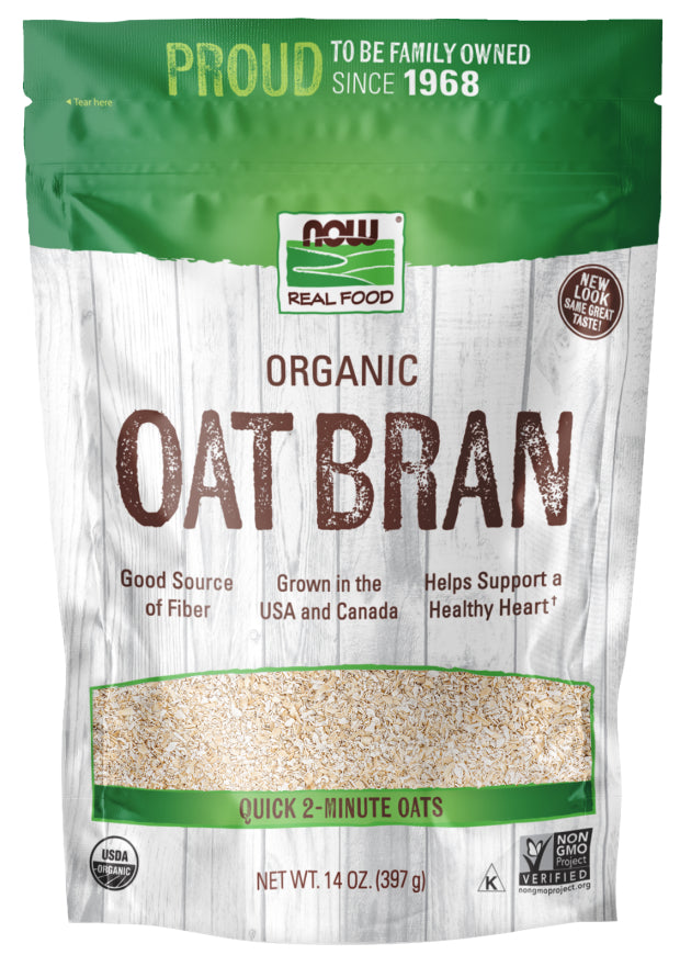 NOW OAT BRAN ORGANIC 14 OZ-[HealthWay]