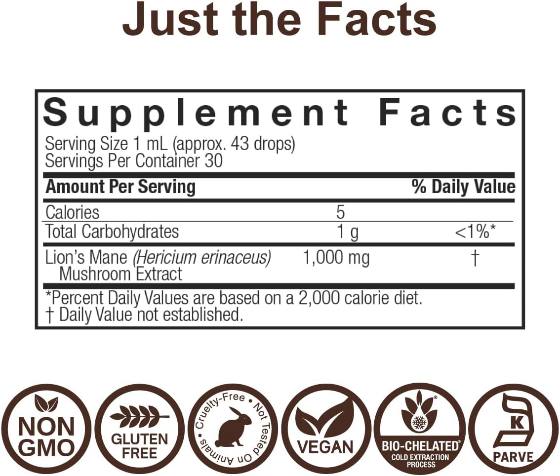 Natures Answer Lions Mane Alcohol Free 1oz