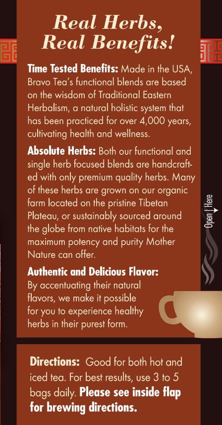 Side Label Bravo Tea Reishi 20bg | Healthway