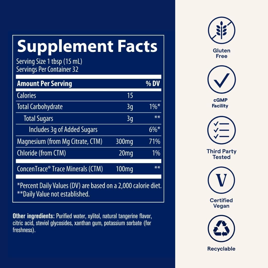 Trace Minerals Liquid Magnesium 300mg 16oz