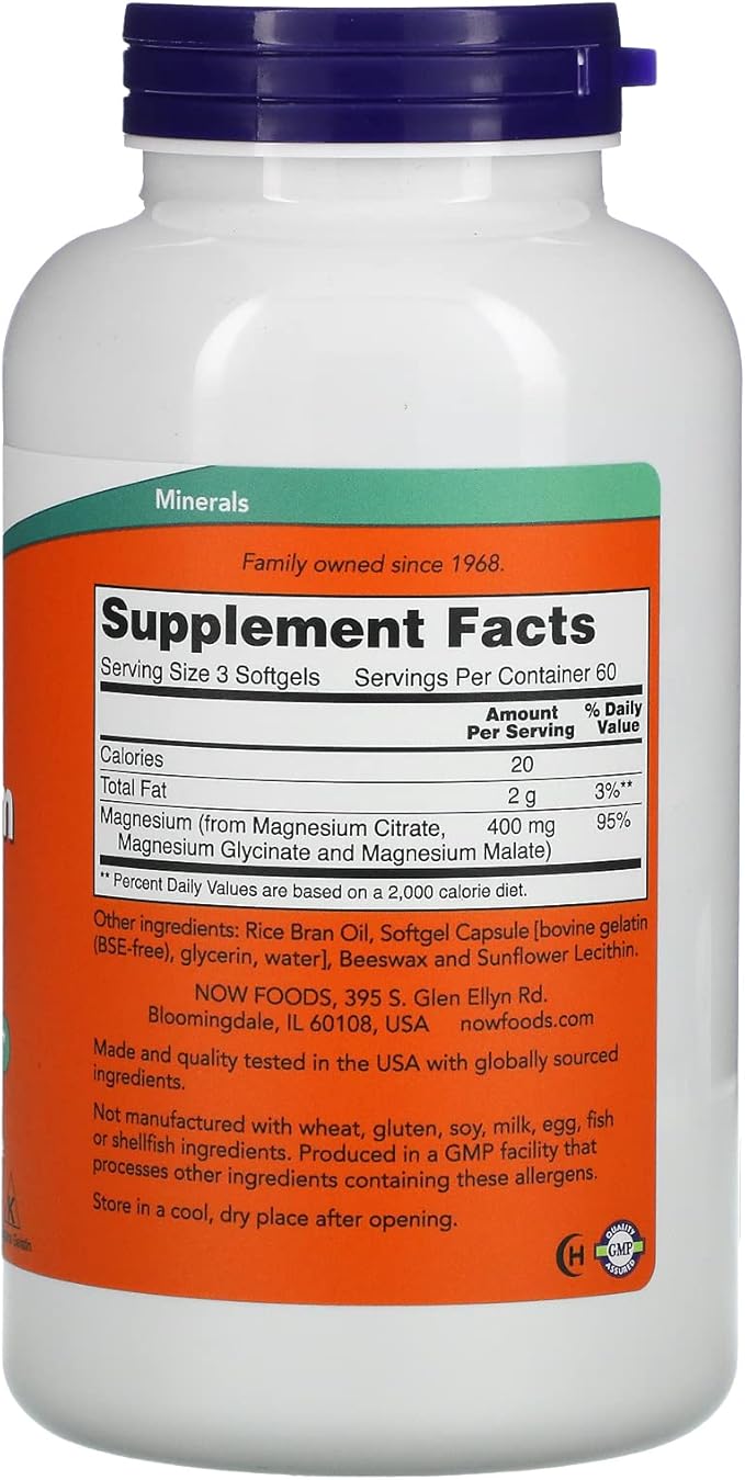 Now Magnesium Citrate 180sg