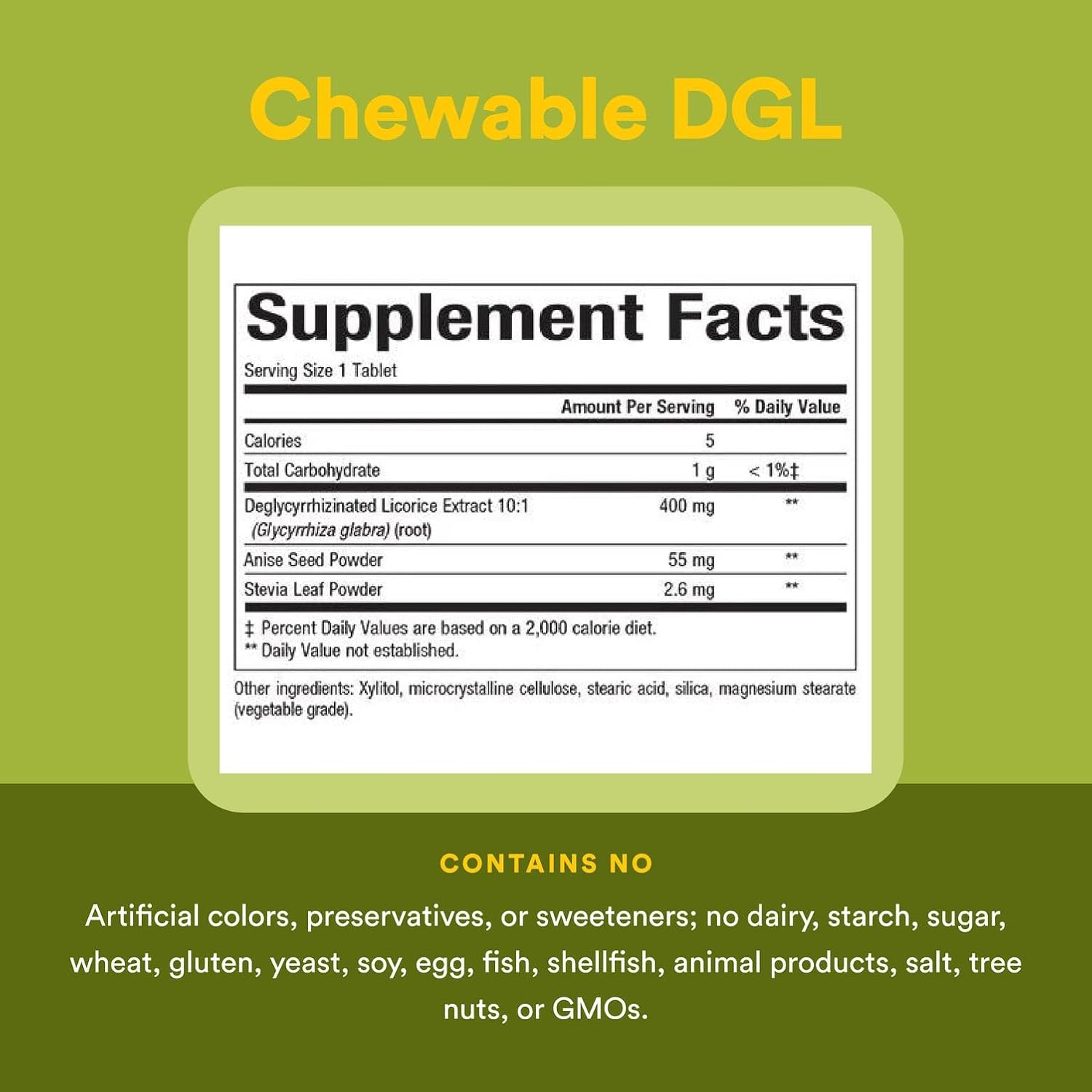 Natural Factors DGL 400mg 90ch