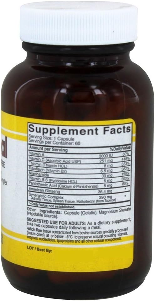 Natural Sources Raw Adrenal 60tb-[HealthWay]