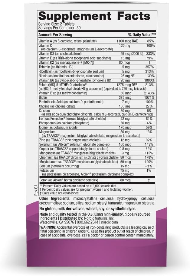 Nordic Prenatal Multivitamin 60tb