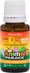 Natures Plus Animal Parade Vitamin D3 Liquid Drops .3oz