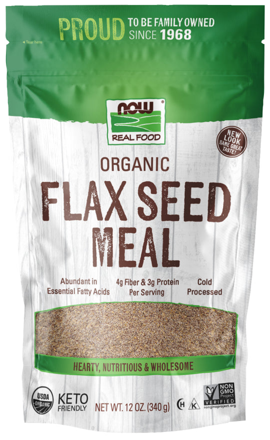 Supplements - Now Flax Seed Meal Organic 12oz