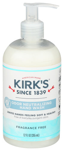 Kirks Hand Wash Fragrance Free 12oz