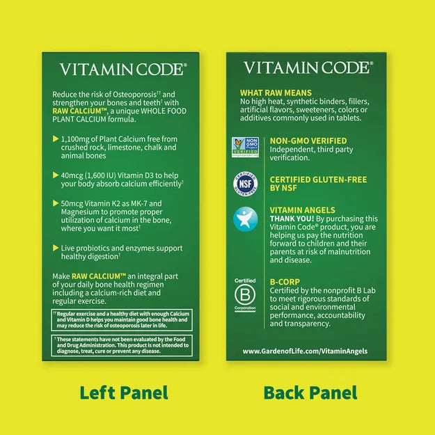 GOL Raw Calcium 60cp-[HealthWay]