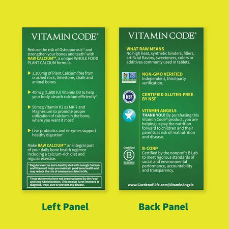 GOL Raw Calcium 60cp-[HealthWay]