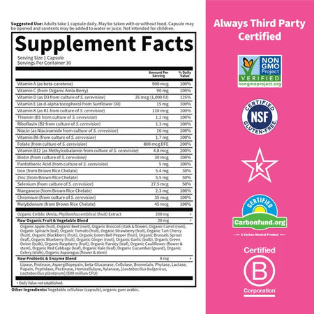 Garden Of Life Raw One Women 75cp-[HealthWay]