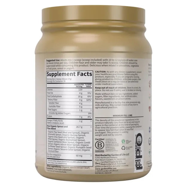 Garden of Life Raw Fiber 1.7lb-[HealthWay]