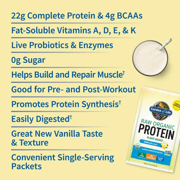 Garden of Life Raw Protein Vanilla Pkt-[HealthWay]