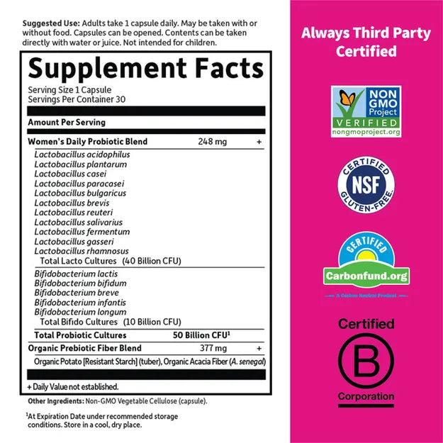 Garden of Life Dr Probiotic 1D Women 50B 30cp-[HealthWay]